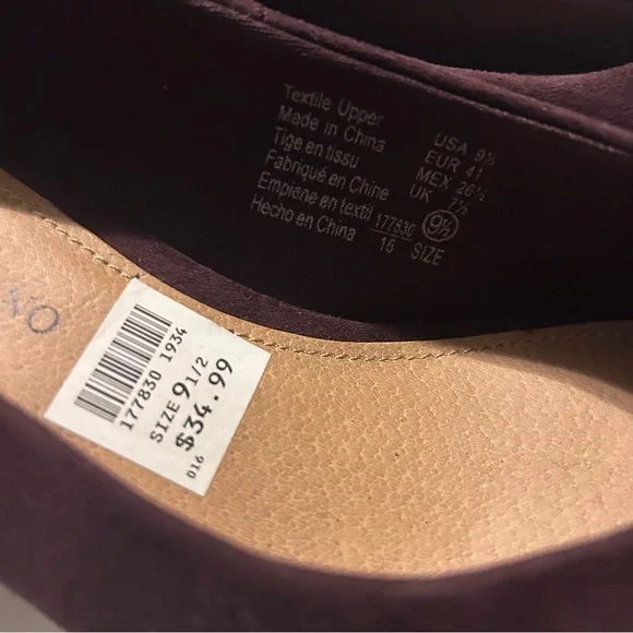 Christian Siriano Burgundy Block Heel Pumps Size 9.5 Office Evening Faux Suede - Picture 8 of 8